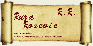 Ruža Rošević vizit kartica